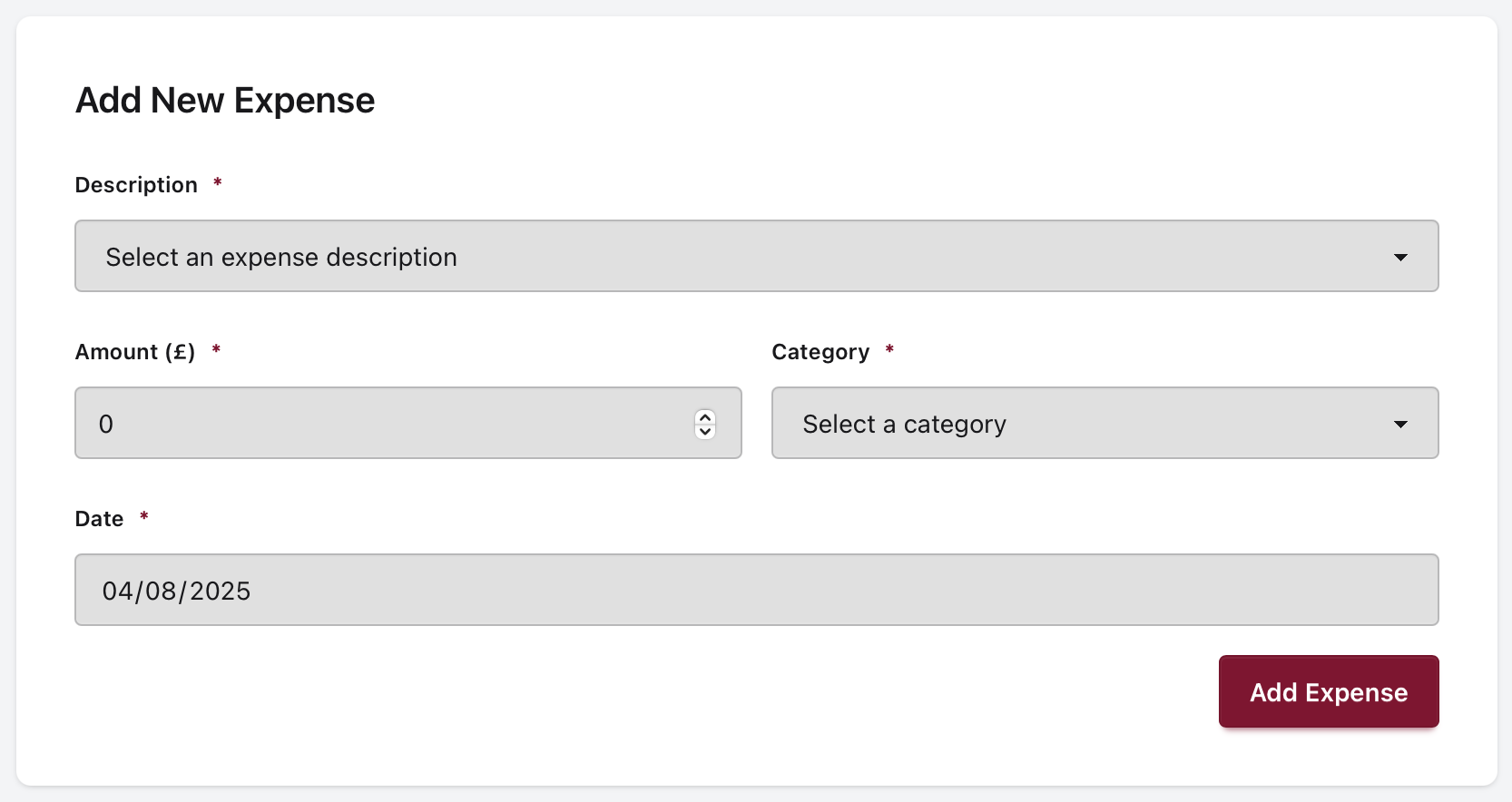 Business Expense Tracker